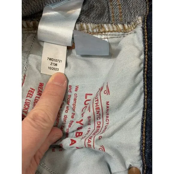 Lucky Brand Sweet Mid Rise Bootcut Jeans Women's Size 8/29R Blue Dark Wash Denim - Picture 10 of 11